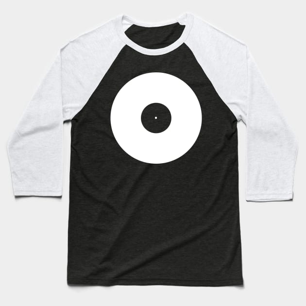 Minimal Vinyl Record Baseball T-Shirt by MeatMan